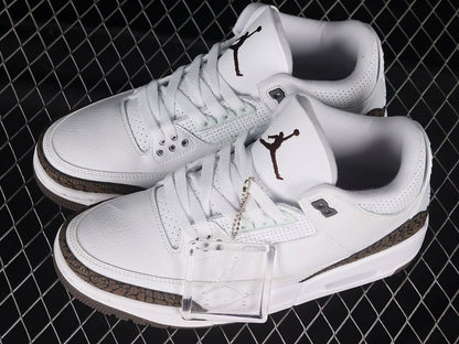 AIR JORDAN 3 RETRO MOCHA BLANC/CHROME-MOCHA FONCÉ