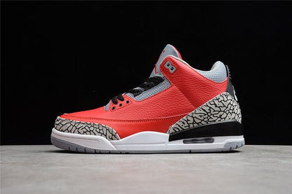 AIR JORDAN 3 RETRO SE UNITE ROUGE FEU/ROUGE FEU/GRIS CIMENT/NOIR