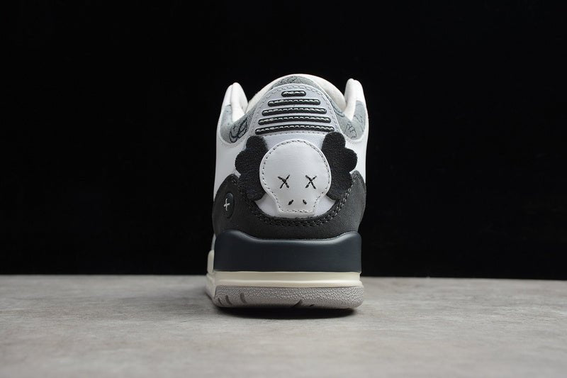 AIR JORDAN 3 BLANC/NOIR/GRIS 