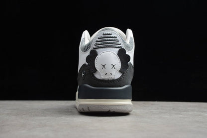 AIR JORDAN 3 BLANC/NOIR/GRIS 