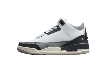 AIR JORDAN 3 BLANC/NOIR/GRIS 