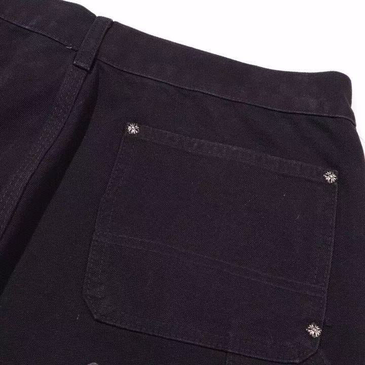 JEAN DE CHARPENTIER NOIR À DOUBLE GENOU CHROME HEARTS