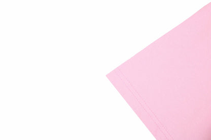 T-SHIRT ROSE AVEC LOGO DE FER À CHEVAL ET CŒURS CHROMÉS