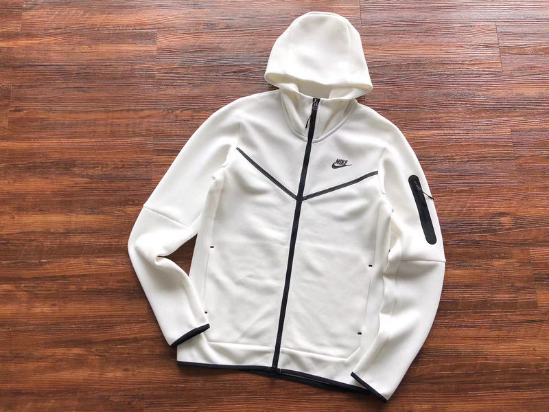 Sweat à capuche Nike Tech Fleece blanc