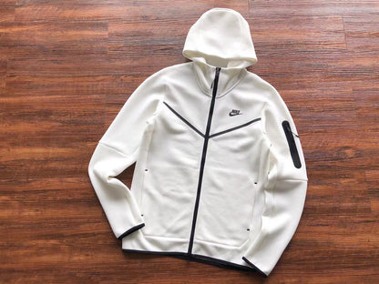 Sweat à capuche Nike Tech Fleece blanc
