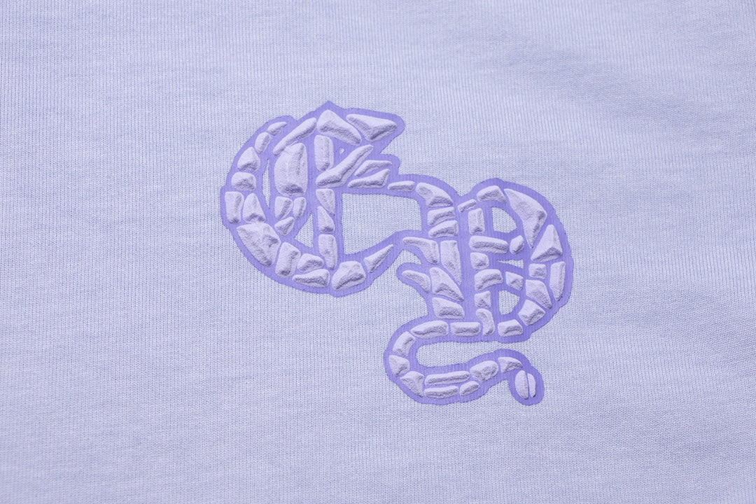 T-shirt bleu clair délavé avec logo fer à cheval Chrome Hearts