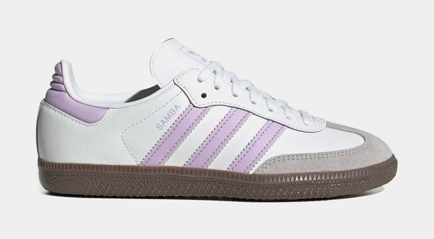Samba OG Grade School Lifestyle Shoes (White/Gum/Powder Purple)
