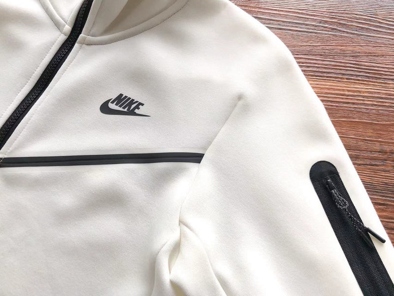 Sweat à capuche Nike Tech Fleece blanc