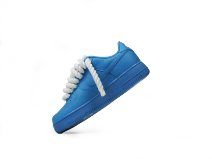 LACETS EN CORDE BLEUE TEINTE AIR FORCE 1