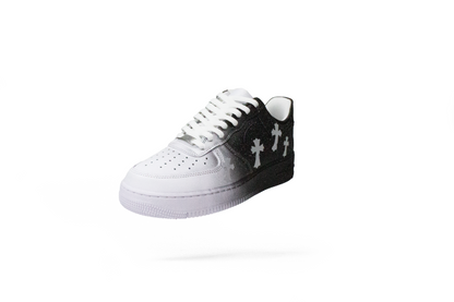 AIR FORCE 1 CŒURS CHROMÉS BLANCS