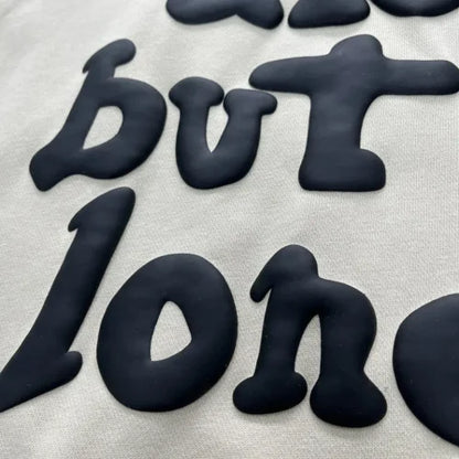 Sweat à capuche blanc Broken Planet Market Alone But Not Lonely 