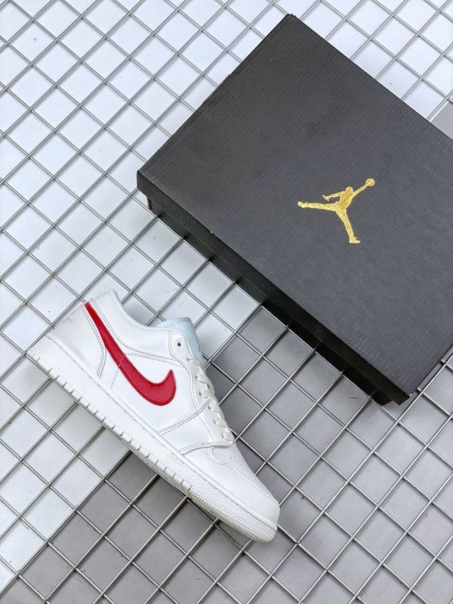 JORDAN 1 LOW x WHITE UNIVERSITY RED 