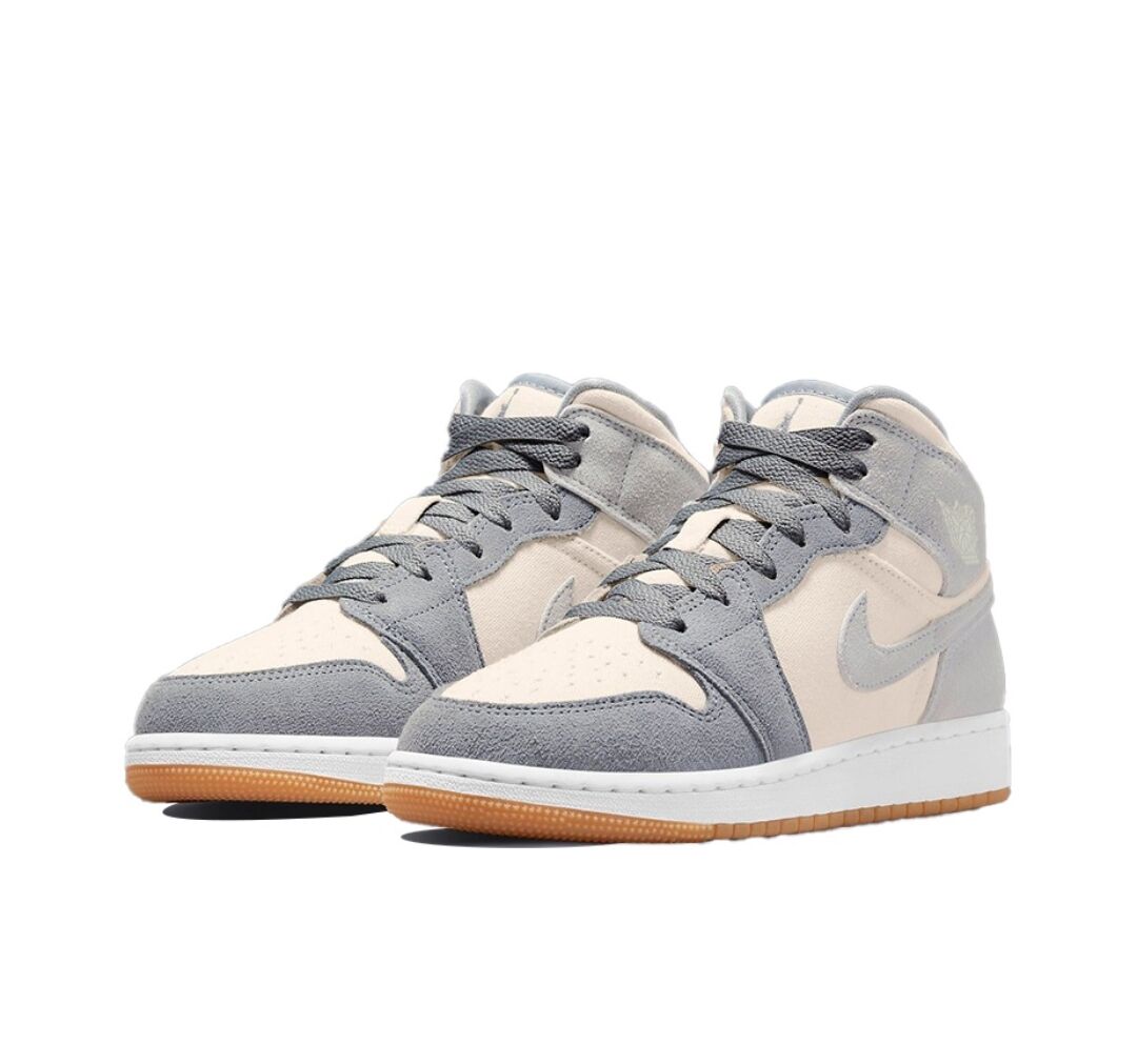 JORDAN 1 MID SE x GRIS PARTICULES LAIT DE COCO