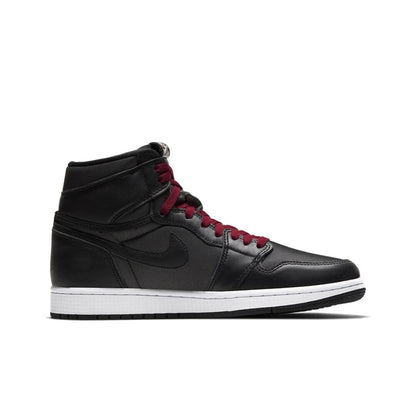JORDAN 1 RETRO HIGH x BLACK SATIN GYM RED 