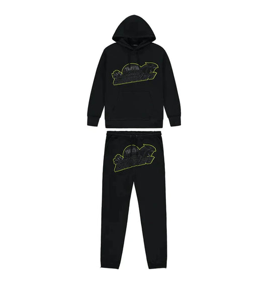 Trapstar Shooters Hooded Tracksuit - Black Lime
