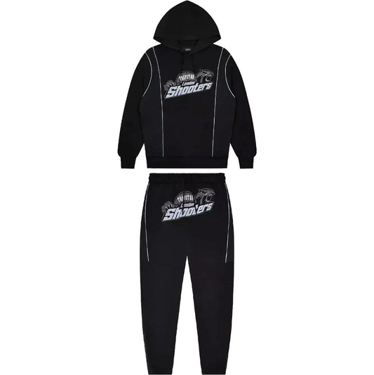 Trapstar Shooters Technical Hooded Tracksuit - Black/Blue