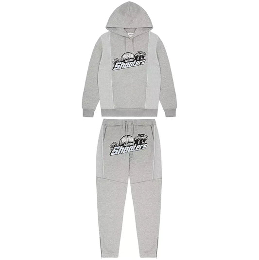 Trapstar Shooters Technical Hooded Tracksuit - Grey/Blue
