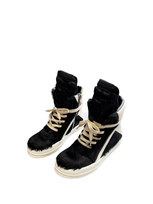 Baskets Rick Owens Geobasket - Poil de poney noir