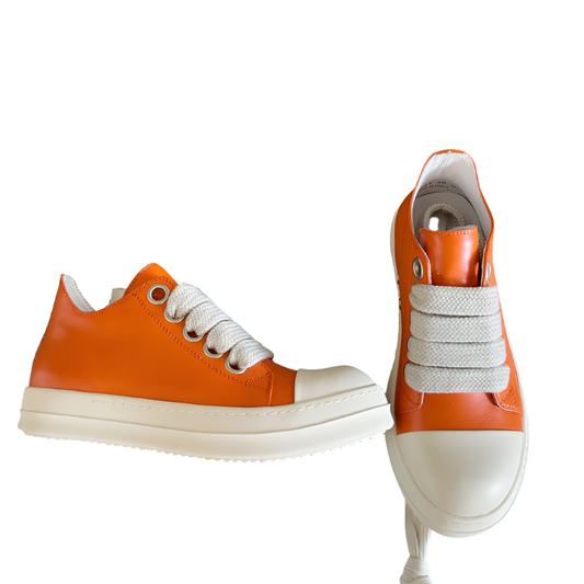Baskets basses orange Rick Owens