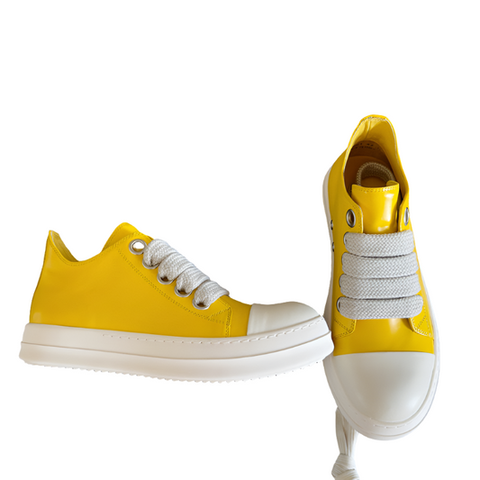 Baskets basses jaunes Rick Owens