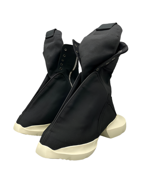 Bottes montantes en toile noire Rick Owens