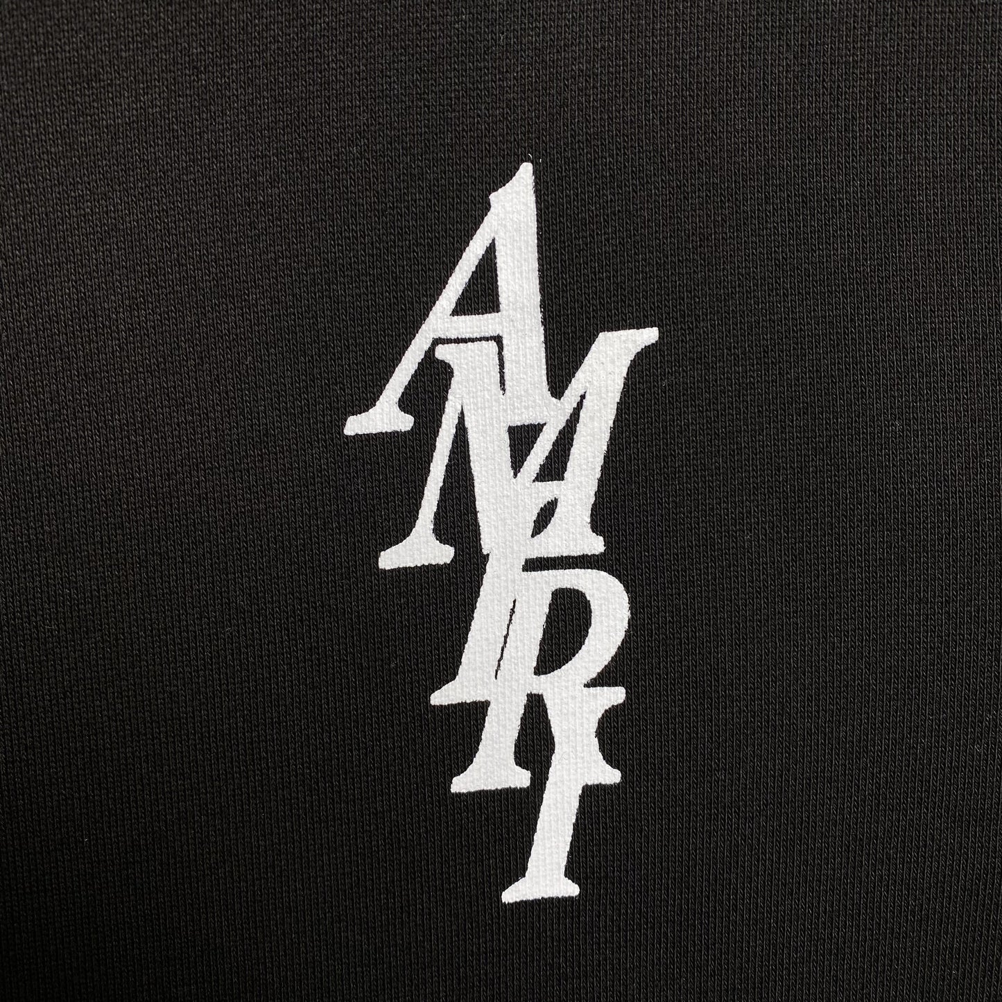 Sweat à capuche noir avec logo AMIRI LETTRE