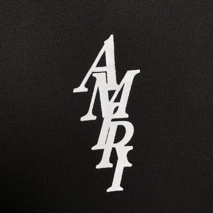 Sweat à capuche noir avec logo AMIRI LETTRE
