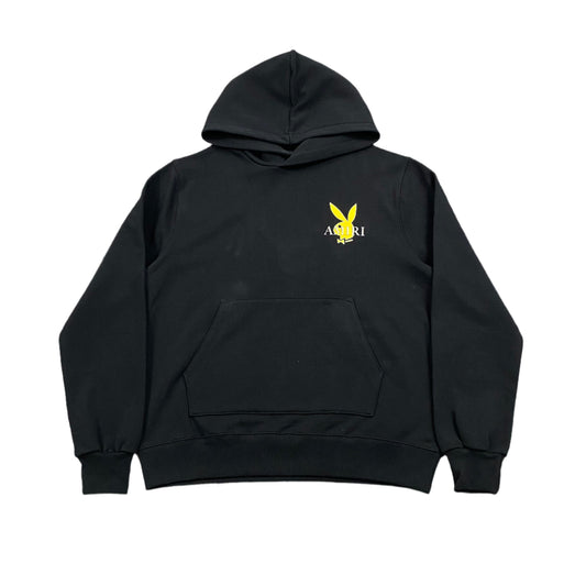 Sweat à capuche AMIRI avec logo Playboy noir et jaune