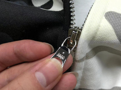 Sweat à capuche zippé BAPE CITY CAMO HALF SHARK BLANC/NOIR