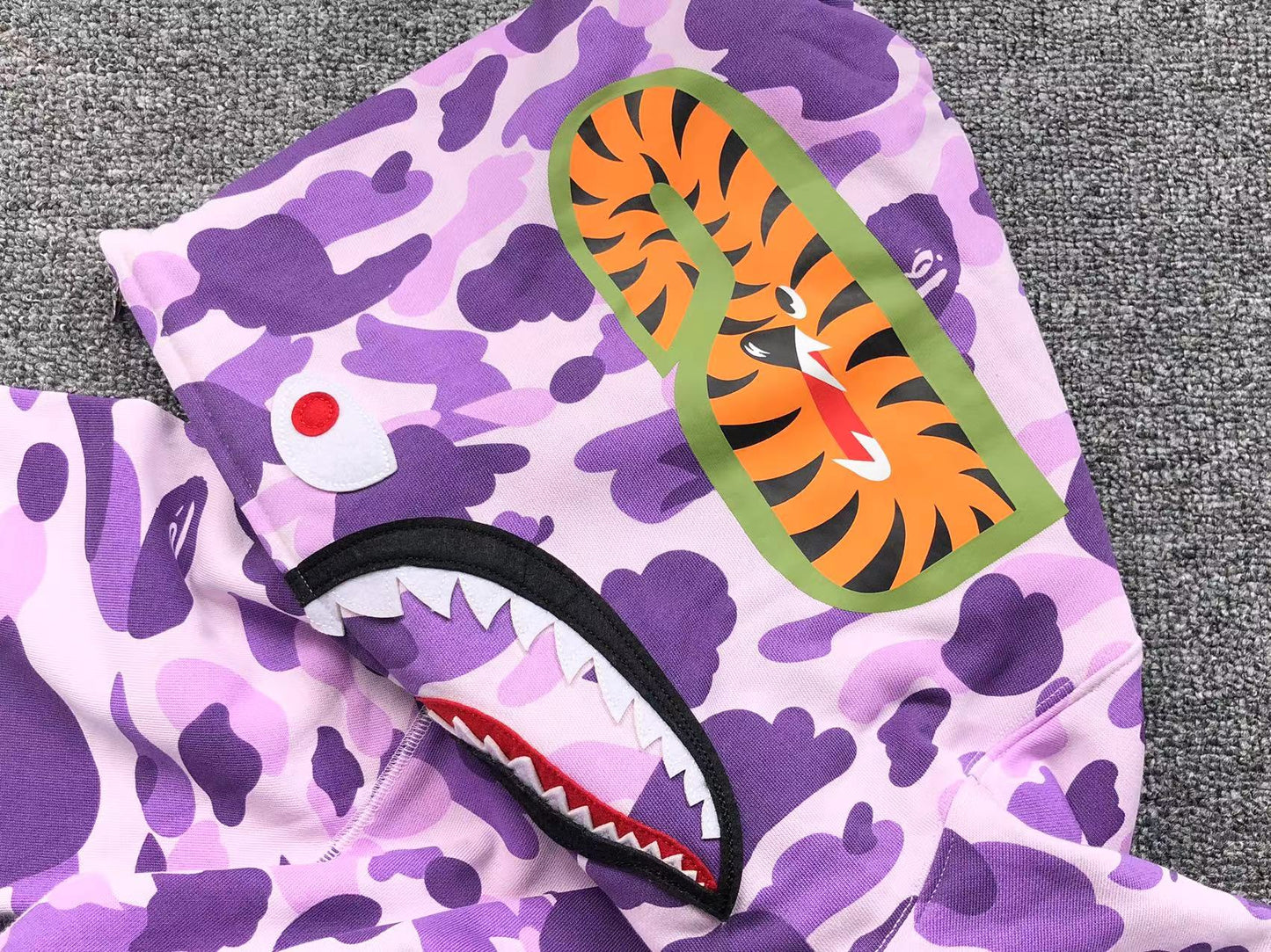 Sweat à capuche zippé BAPE COLOR CAMO violet