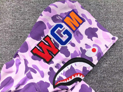 Sweat à capuche zippé BAPE COLOR CAMO violet