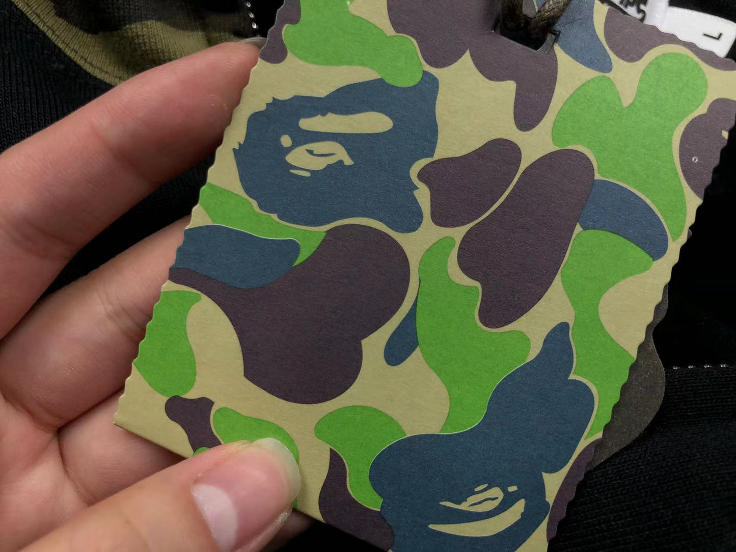Sweat à capuche zippé BAPE camouflage vert noir
