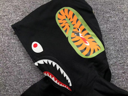 Sweat à capuche zippé BAPE Shark noir