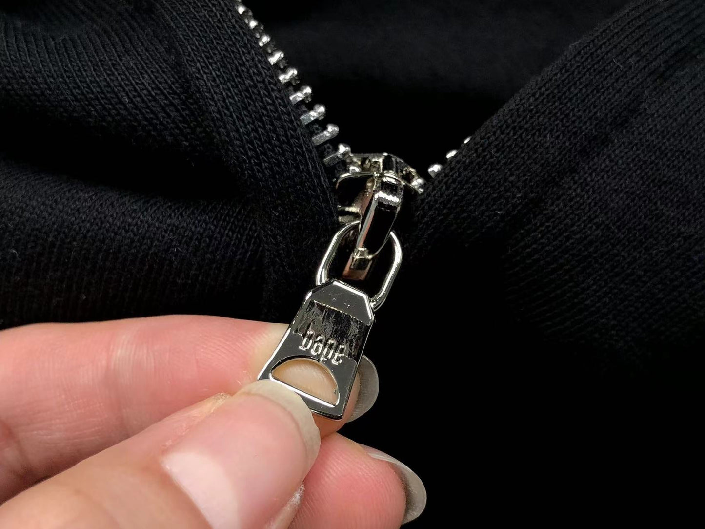 Sweat à capuche zippé BAPE Shark noir