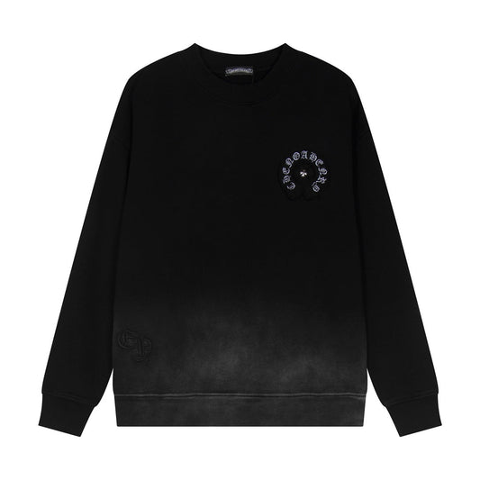 CHROME HEARTS HORSE SHOE LOGO SWEATSHIRT GRADIENT BLACK