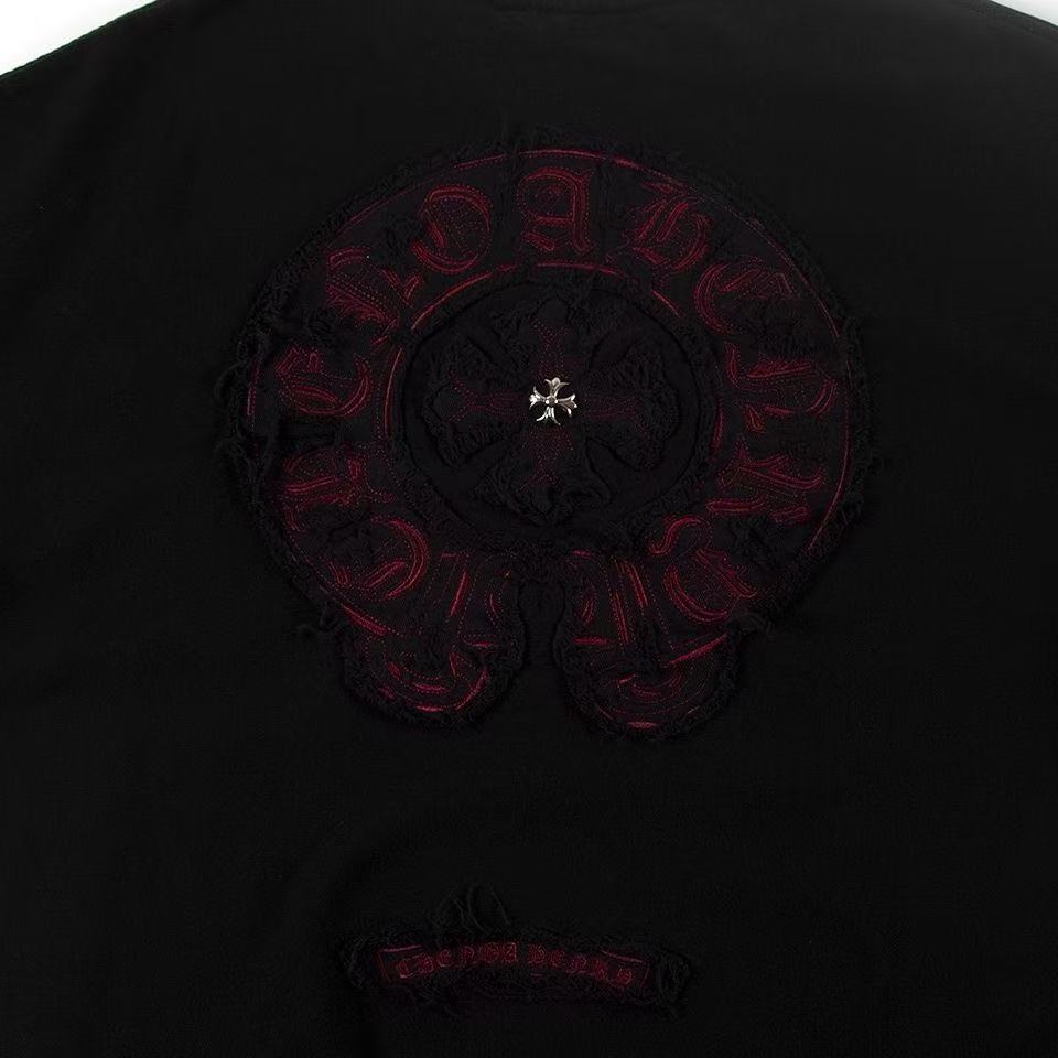 CHROME HEARTS PINK HORSE SHOE LOGO SWEATSHIRT BLACK