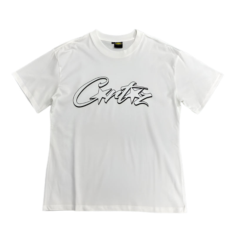 T-shirt CORTEIZ ALLSTARZ blanc à trous noirs