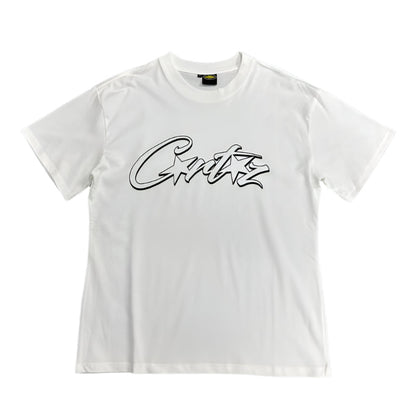 T-shirt CORTEIZ ALLSTARZ blanc à trous noirs