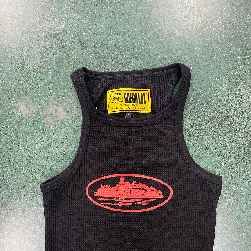 Débardeur CORTEIZ RTW OG pour femme en Alcatraz noir et rouge 