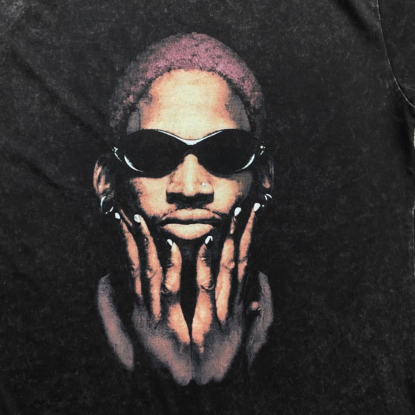 T-shirt graphique vintage Dennis Rodman gris foncé