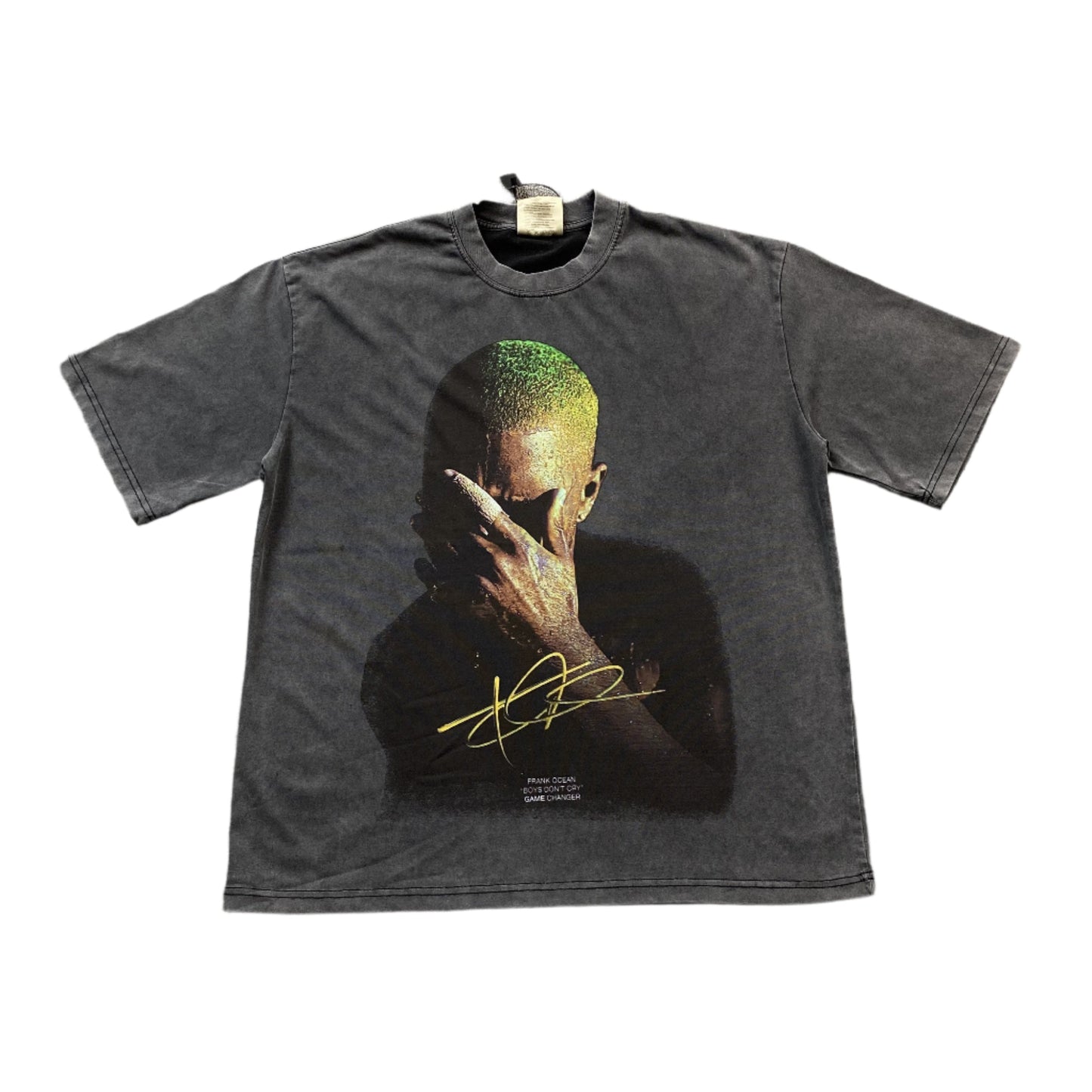 T-shirt graphique vintage Frank Ocean gris foncé