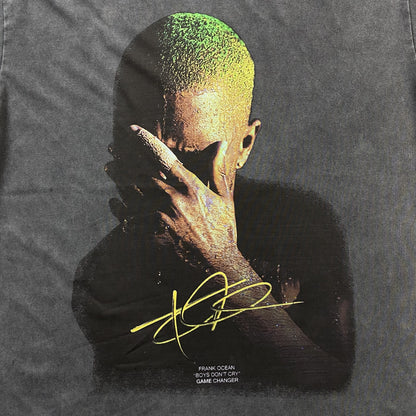 T-shirt graphique vintage Frank Ocean gris foncé