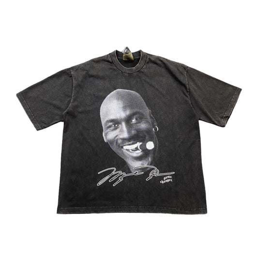T-shirt graphique vintage Michael Jordan gris foncé