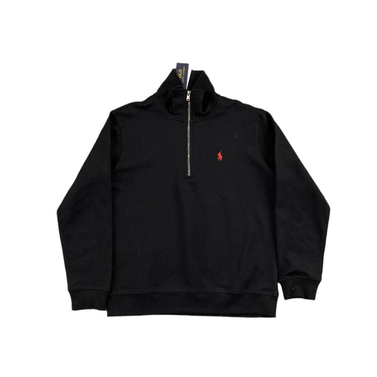 Sweat-shirt noir à quart de zip Polo Ralph Lauren