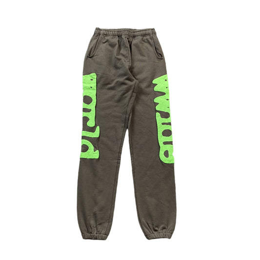 PANTALON DE SURVÊTEMENT SP5DER BELUGA GRIS ARDOISE/VERT