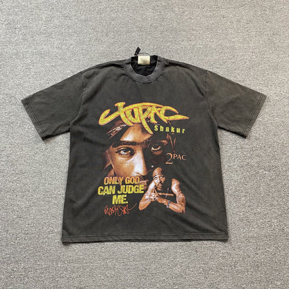 TUPAC VINTAGE GRAPHIC TEE DARK GREY