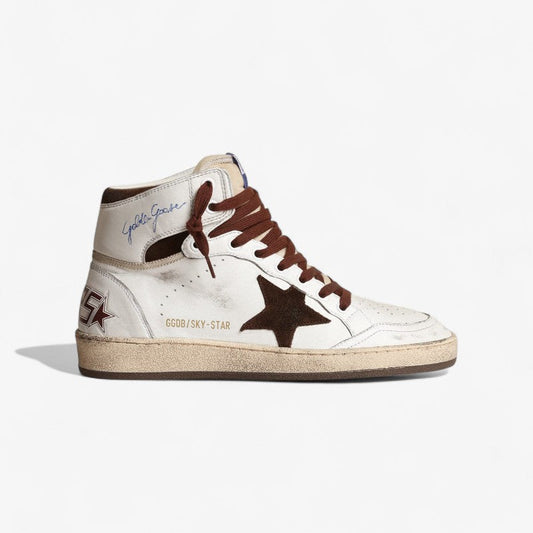 Baskets montantes Golden Goose Sky-Star marron