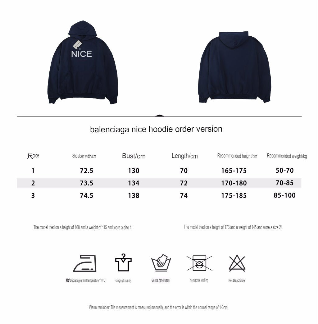 Sweat à capuche Balenciaga « Be Nice »