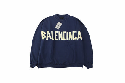 Pull ras du cou bleu marine Balenciaga
