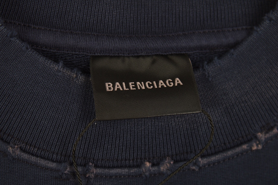 Pull ras du cou bleu marine Balenciaga